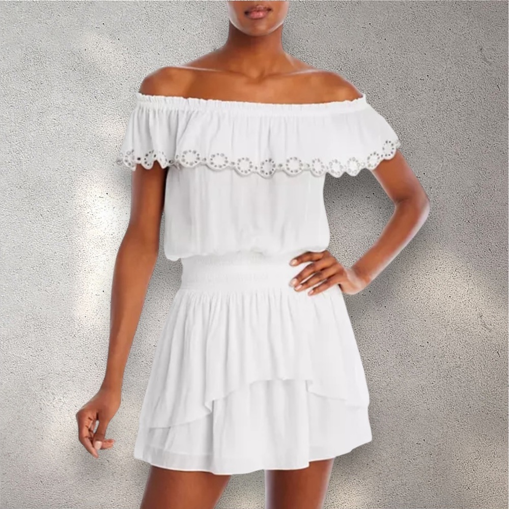 New Ramy Brook Cynthia Ivory Mini Dress Size XS Retail $485